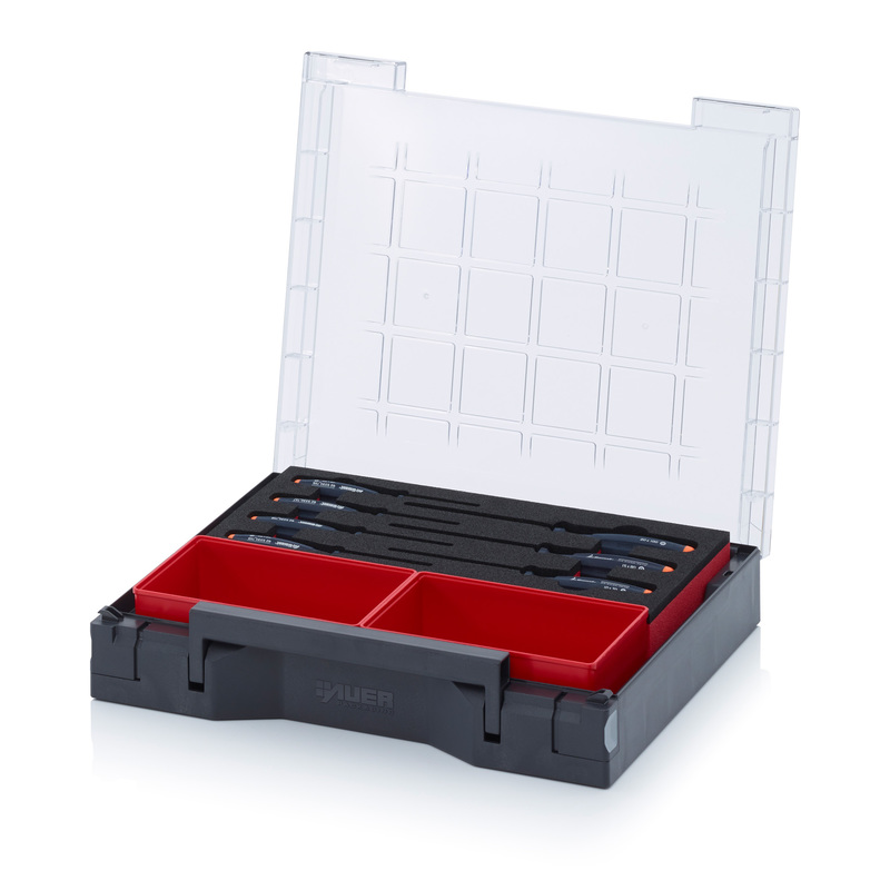 AUER Packaging Boîte de rangement avec compartiment 35 x 29,5 cm Avec insert à outils SB 353 B11